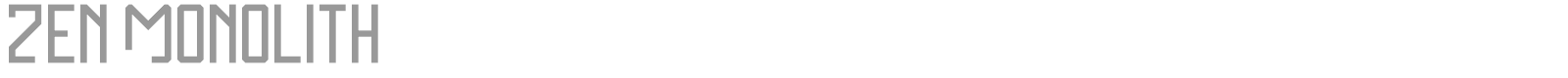 Zen Monolith font preview